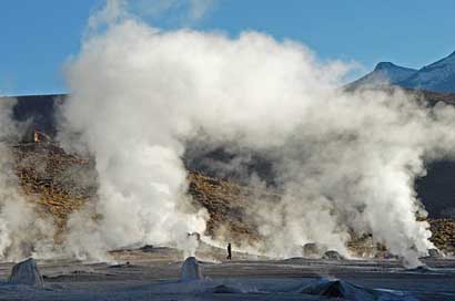 Chile Water-Vapor Geyser Andes Picture