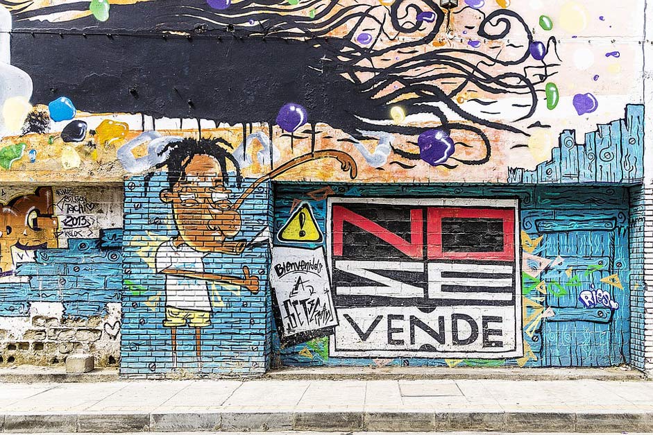 Grunge Spanish Graffiti Background