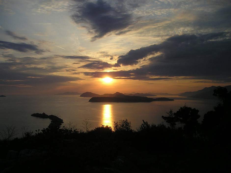 Islands Sea Croatia Sunset