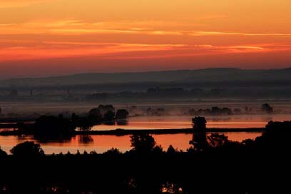 Sunset ibenik Lake Croatia Picture