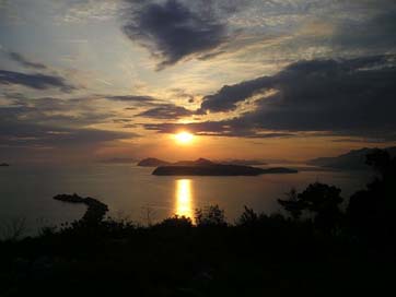 Sunset Islands Sea Croatia Picture