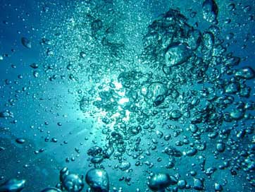 Air-Bubbles Blow Underwater Diving Picture
