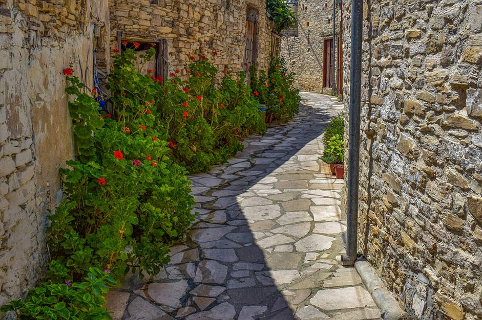 Street Village Kato-Lefkara Cyprus