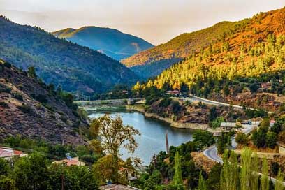 Dam Landscape Mountains Lake Picture