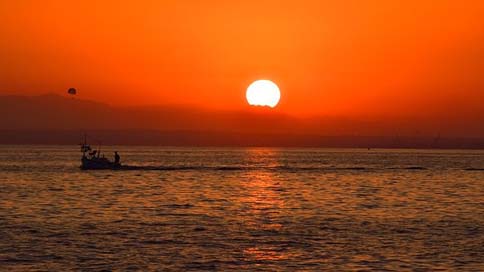 Sunset Sky Sun Sea Picture