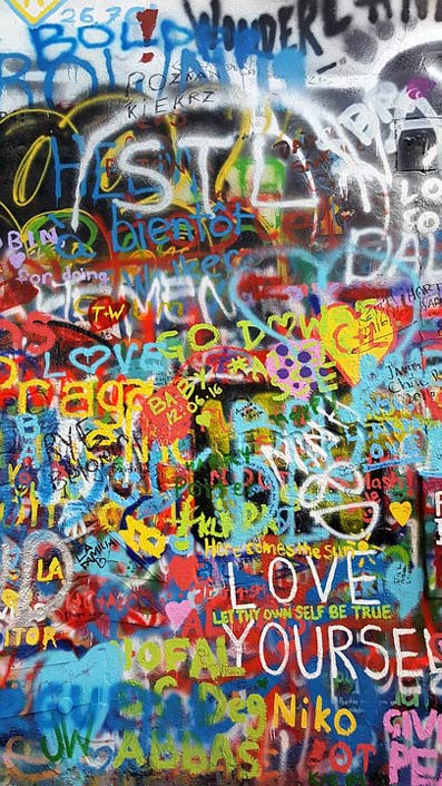 Graffiti Colorful Prague John-Lennon-Wall