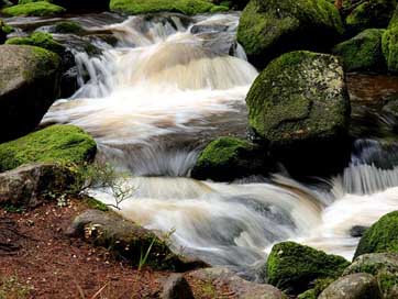 River Cascade Flowing-Water Waterfall Picture