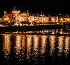 Prague River Lights Moldova Picture