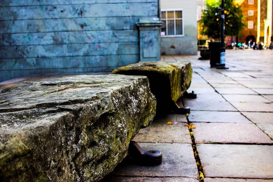 Pedestrian-Zone City Stone Bank