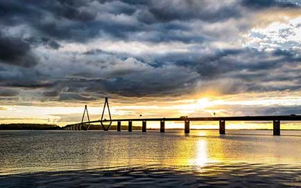 Baltic-Sea Sea-Bridge Denmark Bridge Picture