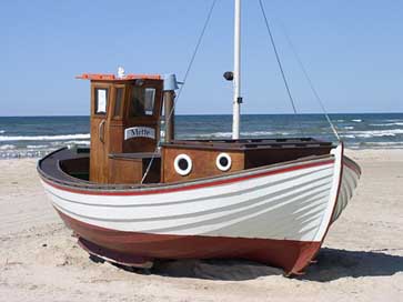 Fishing-Boat Sea Beach Denmark Picture