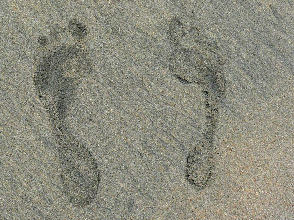 Beach Sand Prints Foot