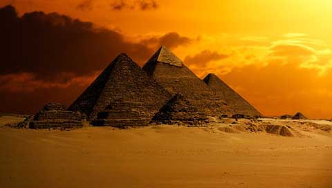 Pyramid Ancient Desert Sky Picture