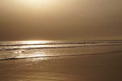 Beach Sand El-Salvador Sunset Picture