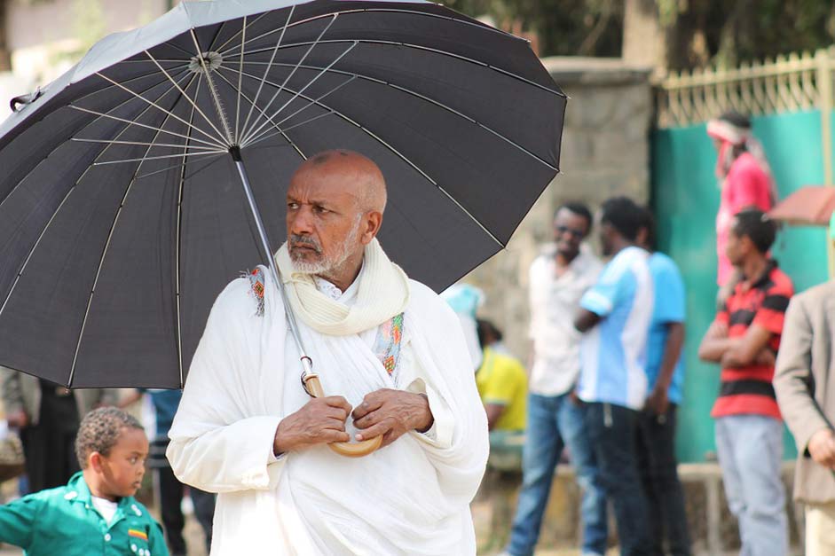 Old Ethiopia Umbrella Man