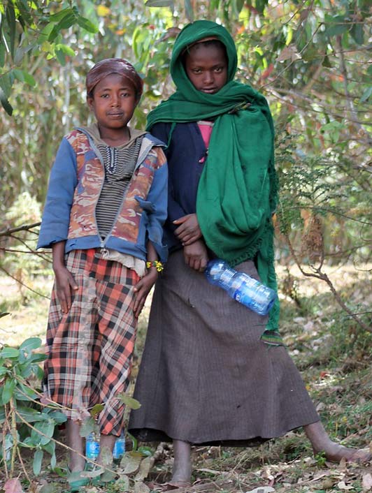 Ethiopia Addis-Ababa Entoto Shepherdesses
