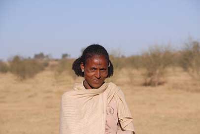 Ethiopia Desert In Woman Picture