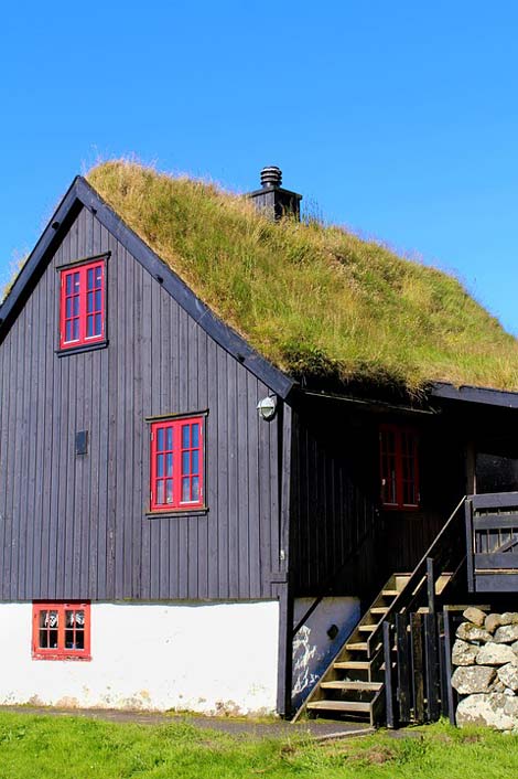 Faroe-Islands Grass-Roof The-Tree-House Domestic