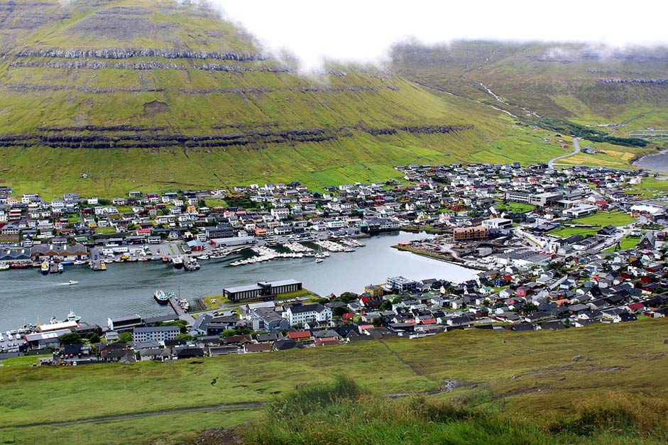 Faroe-Islands Faroese-Town Klaksvik Klaksvig