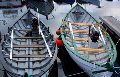 Trshavn Faroe-Islands Port Wooden-Boats Picture