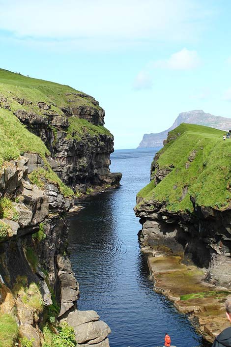 Europe Gorge Faroe-Islands Torshavn