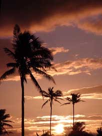 Fiji Sunset Clouds Sky Picture
