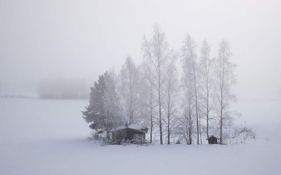 Cold Field Snow Finland