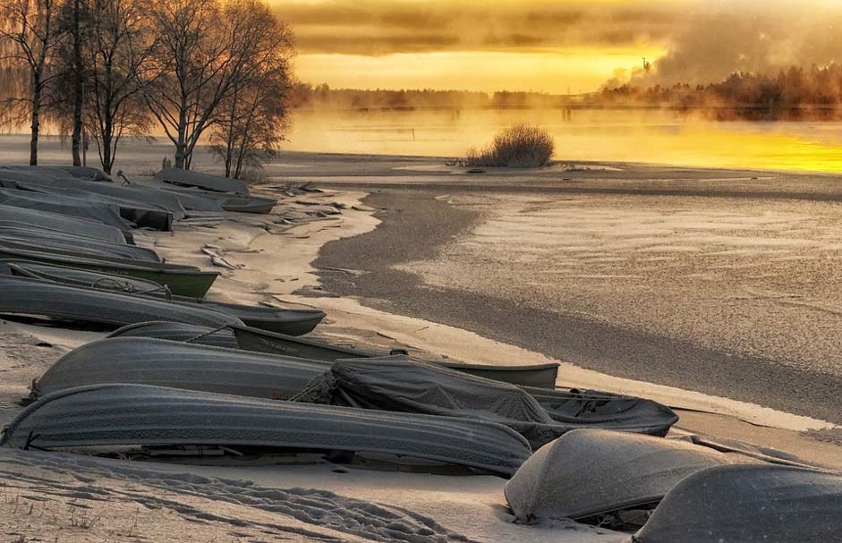 Scenic Landscape Sunrise Finland