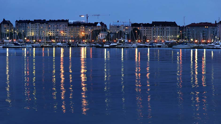 Finland Night City Helsinki
