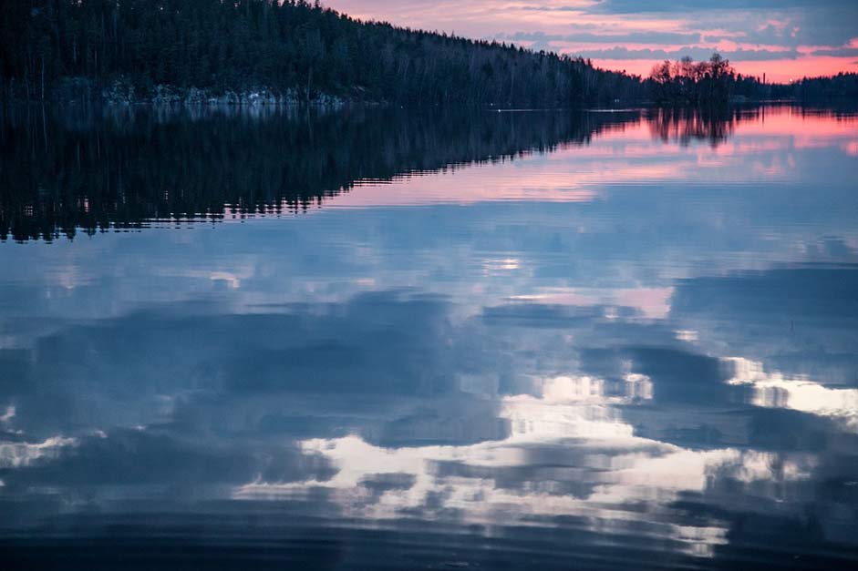 Night Reflection Sky Lake