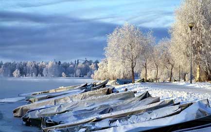Finland Scenic Landscape Boats Picture