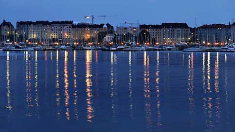 Helsinki Finland Night City Picture