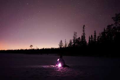 Finland Night Sky Stars Picture