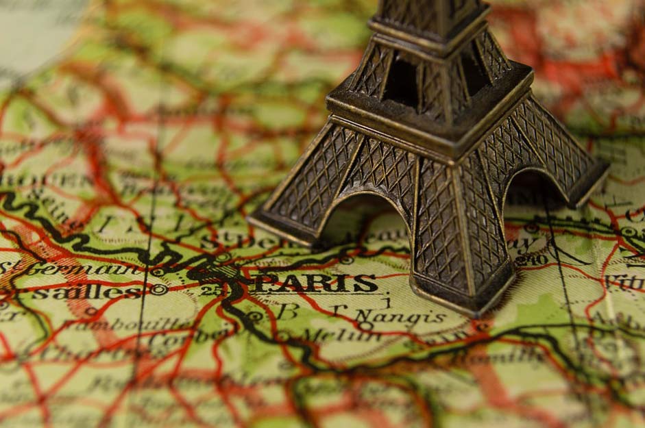 Map Landmark France Eiffel-Tower