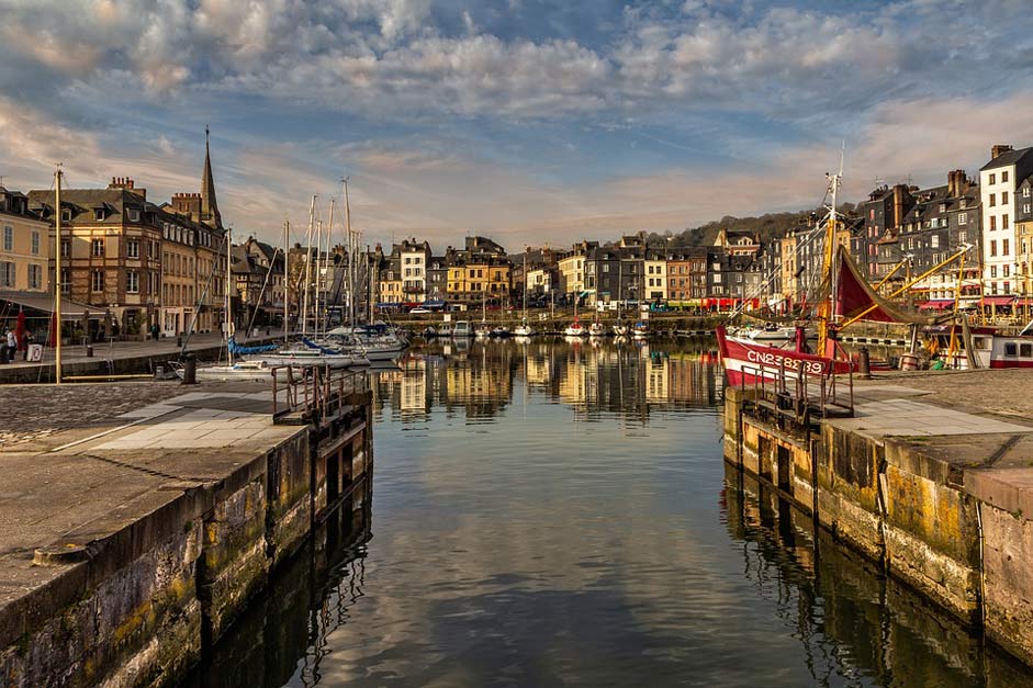 Landscape Clouds Perspective Honfleur