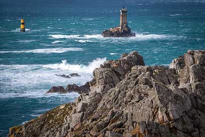 Sea Blue Lighthouse Rock Picture