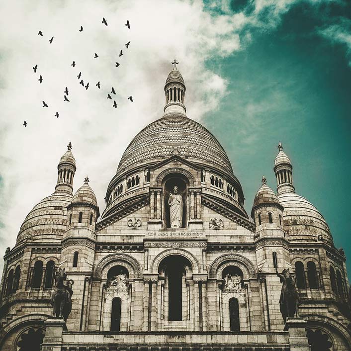 Sacre-Coeur Paris Cathedral Vintage