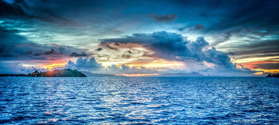 Ocean Sunset French-Polynesia Bora-Bora