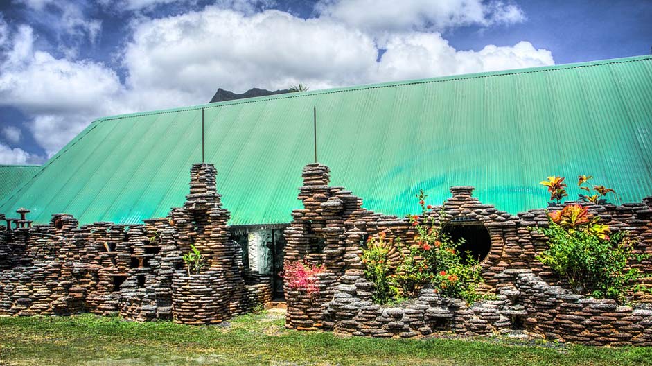 Architecture French-Polynesia Stone-Building Moorea