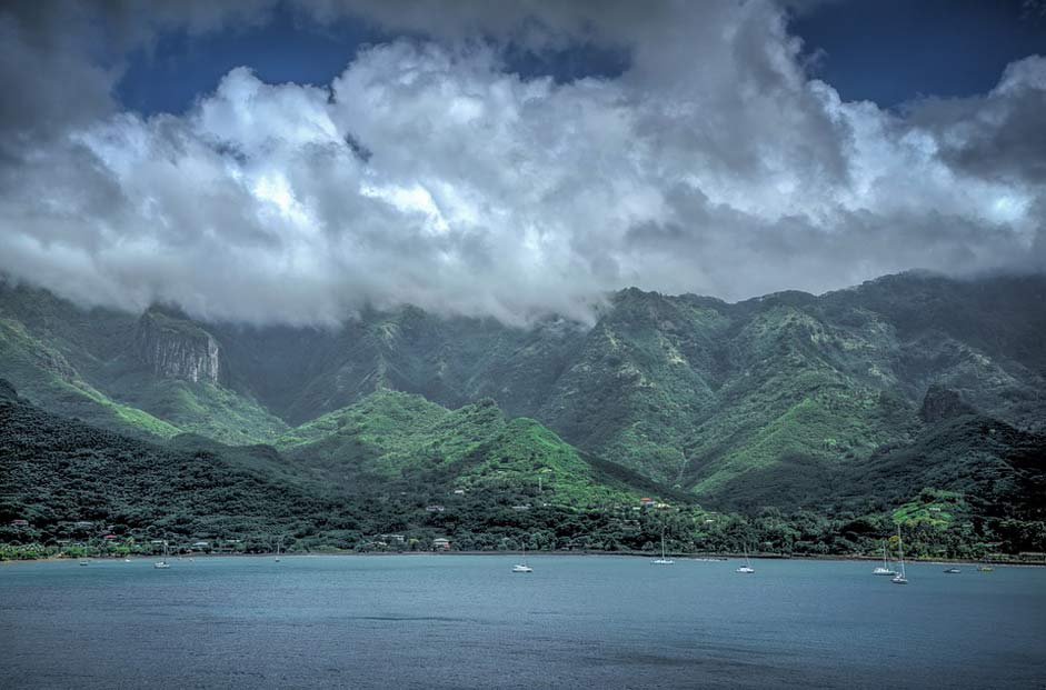  Mountains-Seascape Marquesas-Islands Nuva-Hiva