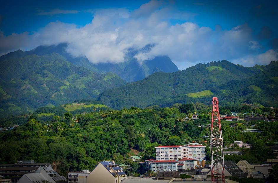 French-Polynesia Landscape Mountains Tahiti