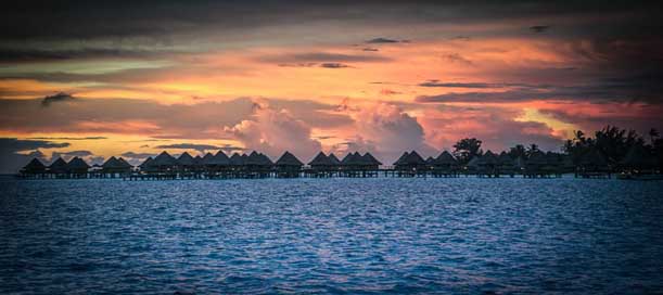 Bora-Bora South-Pacific French-Polynesia Sunset Picture
