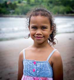 Girl Beach French-Polynesia Portrait Picture