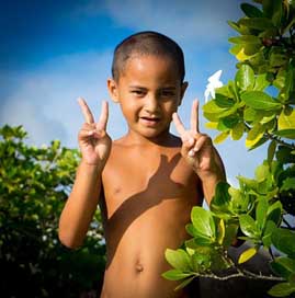 French-Polynesia Tropical Portrait Little-Boy Picture
