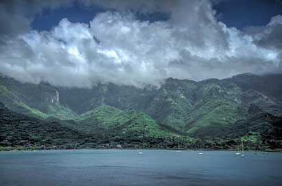 Nuva-Hiva  Mountains-Seascape Marquesas-Islands Picture