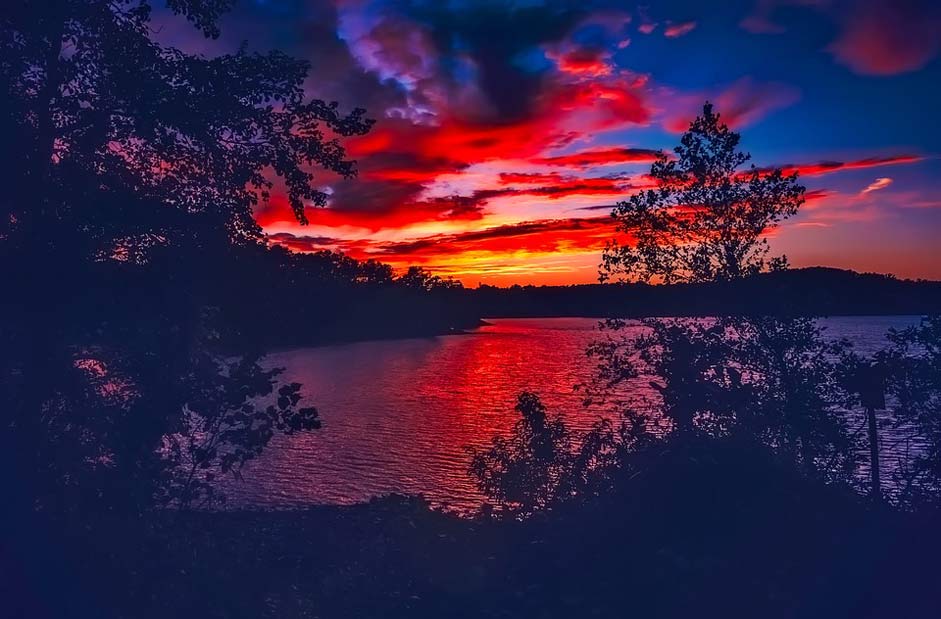 Dusk Sunset Georgia Lake-Lanier