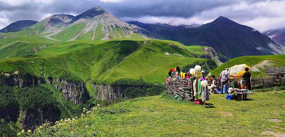 Caucasus Country Georgia Mountains Picture