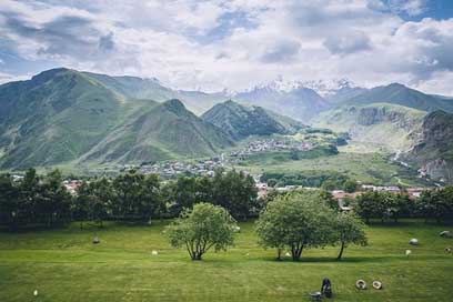 Mount-Kazbek Georgia White-Cloud The-Scenery Picture