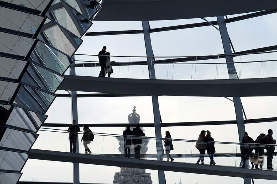 Silhouette People Reichstag Berlin