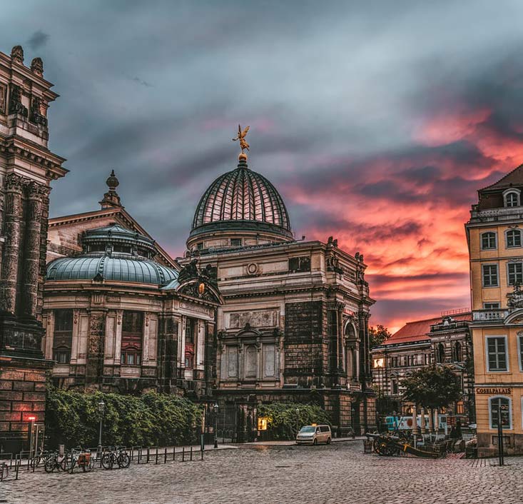 Sky Historic-Center Sunrise Dresden